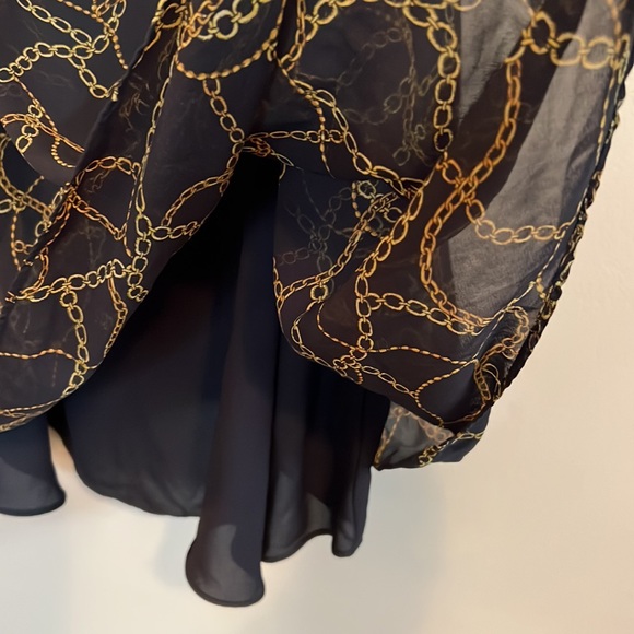 Torrid Black cami with chain design - adjustable straps- lined - Picture 3 of 12